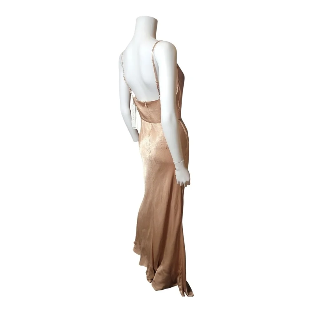NWT $360 SHONA JOY La Lune Cross Draped Maxi Dress in Desert Rose US 6